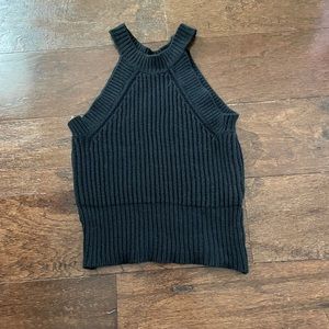 Brandy Melville black cropped sweater tank